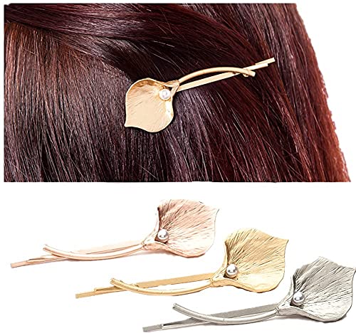 1бр кух метален сладък двойна перла кръг кала перлени цветове родословни модни шнола за коса-аксесоари за коса (B)