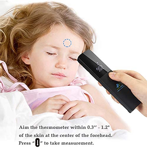 Безконтактен цифров инфрачервен термометър за челото Amplim 4-Pack Hospital & Medical Клас за бебета, деца и възрастни. Приемливо