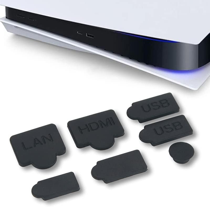 LFG❀7 бр. Силиконови Прахозащитен Мъничета USB, HDM Интерфейс Защита от прах Калъф за Игралната конзола PS5