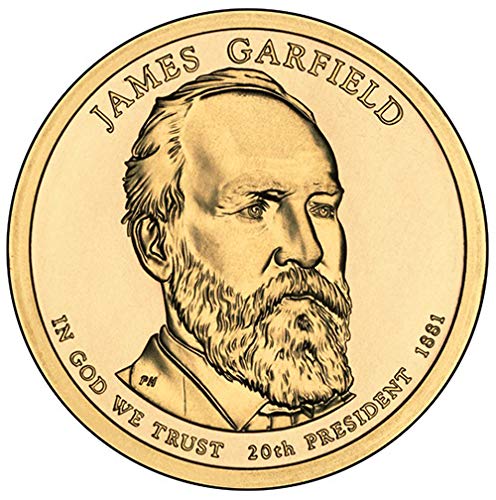 2011 г. P Позиция A BU Джеймс Гарфийлд Президентски долар Избор Необращенный Монетен двор на САЩ