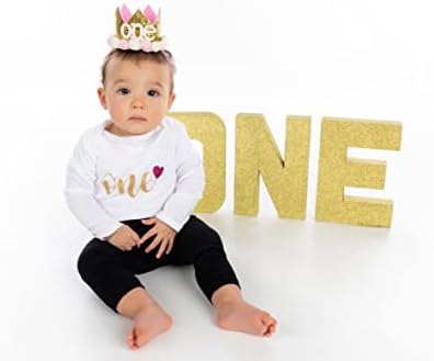 Фънки Джанкет Crown на 1-ви Рожден Ден на Детска Превръзка На Главата си, Украсена с Пайети Празнична Диадема