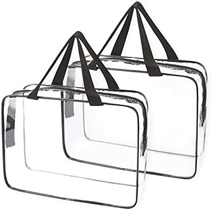 Прозрачната чанта-тоут от 2 части, Прозрачни Найлонови Торбички-тоут за Работа, на Плажа, на стадиона, Одобрени от службата за Сигурност
