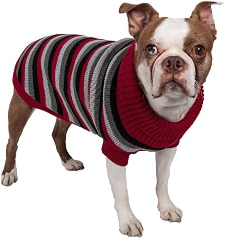 Топка Пет Life ®-Всекидневни Пуловер за домашни любимци в хола - Дизайнерски Пуловер за кучета с Черепашьим деколте - Зимни дрехи