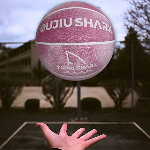 Oujiushark Официален Баскетболен размер на 5, на Баскетболна топка 27,5 на възраст 8-11 години, Младежки Баскетболен топката от