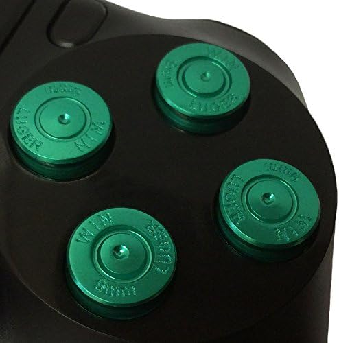 Потребителски бутони Gametown Metal Green 9mm Bullet за контролери PS4 DualShock 4