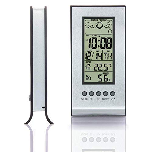 SXNBH Стаен Термометър - Часовник С Прогнозата за времето, Температурата Влагомер Електронен Стаен Термометър