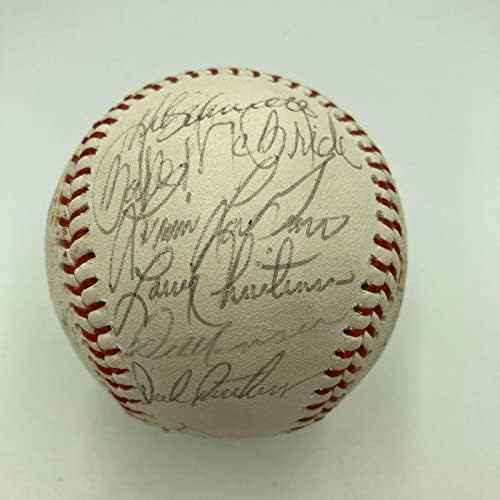 Екипът на Шампионската Световните серии 1980 Филаделфия Филис Подписа договор с JSA COA по бейзбол - Бейзболни топки с автографи