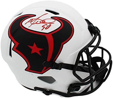 Марио Уилямс Подписа пълен размер Лунен каска NFL Хюстън Texans Спин - Каски NFL с автограф