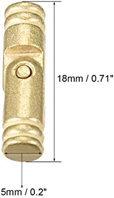 uxcell Сгъваема Опора Скрит Цилиндричен Панта Месинг Тон 5 мм x 18 мм, 50 бр.