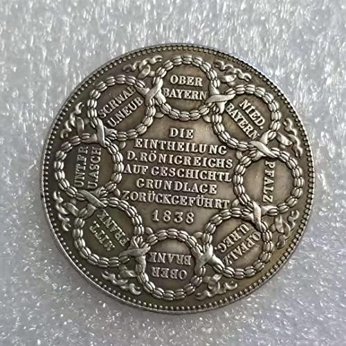 Старинни Занаяти 1838 Немски Сребърен Долар Възпоменателна Монета Събиране на Външната търговия 1539