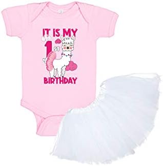 Тромав Стилове Риза на 1-ви Рожден Ден, Комплект с пола-набор от Лама, Рокля на Принцеса, Облекло За Първи Рожден Ден