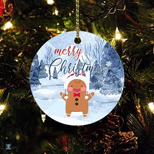 MerryChristmas Коледно Дърво Ornaments2022 Коледно Дърво Камион Снежинки, Снежни Човеци, Коледни Декорации Двустранен През Цялата